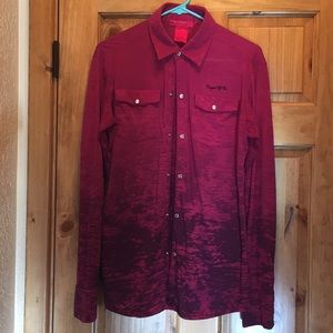 Long sleeve pearl snap shirt